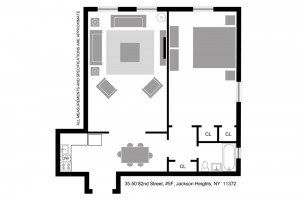 35-50 82nd Street, #5F, Jackson Heights, NY 11372 Floor Plan - COOP FOR SALE