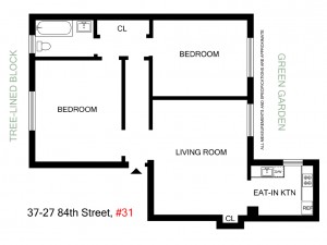 Linden Court, 37-27 84th Street #31 Floor Plan